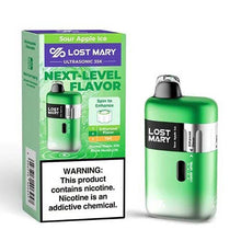 Sour Apple Ice Flavored Lost Mary Ultrasonic Disposable Vape Device - 35k Puffs  | EveryThing Vapes