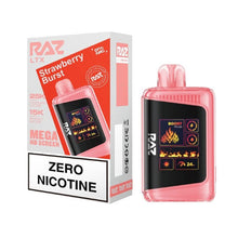 Strawberry Burst Flavored Raz LTX DC25000 Zero 0mg Disposable Vape Device - 15K Puffs | Everything Vapes