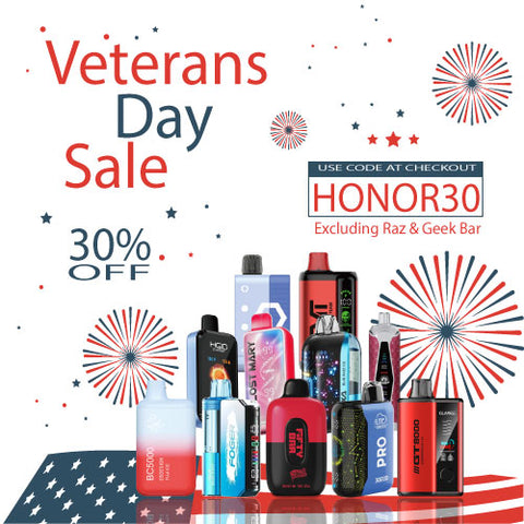 vetrans day sale on disposable vapes