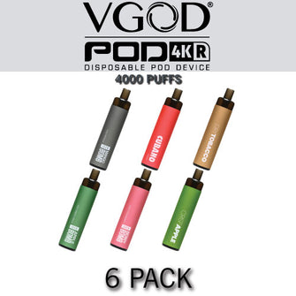 VGOD POD 4K R Disposable Vape Device | 4000 Puffs - 6PK