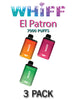Whiff El Patron Disposable Vape Device by Scott Storch | 7000 Puffs - 3PK