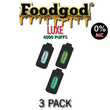 Foodgod ZERO 0% Luxe Disposable Vape Device | 4000 Puffs - 3PK