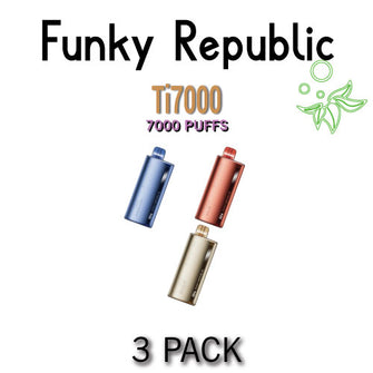 Funky Republic Ti7000 by EB Design Disposable Vape Device | 7000 Puffs – 3PK