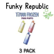 Funky Republic Ti7000 Frozen Edition Disposable Vape Device | 7000 Puffs - 3PK