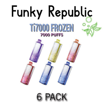 Funky Republic Ti7000 Frozen Edition Disposable Vape Device | 7000 Puffs - 6PK