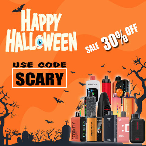 Halloween sale less 30% off on all vapes