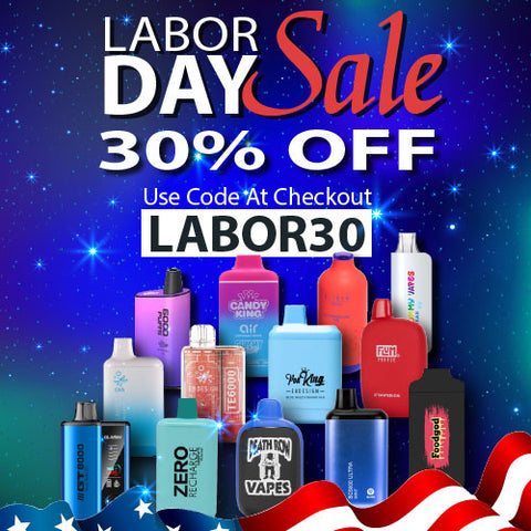 Labor day Sale get 30% Off on all Disposable Vapes