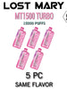 Lost Mary MT15000 Turbo ZERO 0% Disposable Vape Device | 15000 Puffs - 5PC