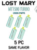 Lost Mary MT15000 Turbo 2% Disposable Vape Device | 15000 Puffs - 5PC