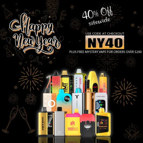 NEW YEARS SALE ALL VAPES LESS 40 PERCENT PUS FREE VAPES