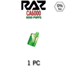 Raz CA6000 Zero Nicotine Disposable Vape Device | 6000 Puffs - 1PC