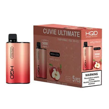 Apple Peach flavored HQD Cuvie ULTIMATE Disposable Vape Device 5000 Puffs