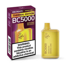 Banana Cake Flavored EB Create BC5000 Thermal Edition Disposable Vape Device - 5000 Puffs | everythingvapes.com -3PK