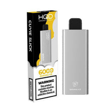 Banana Ice Flavored HQD Cuvie Slick Disposable Vape Device 6000 Puffs - 10 Pack | everythingvapes.com