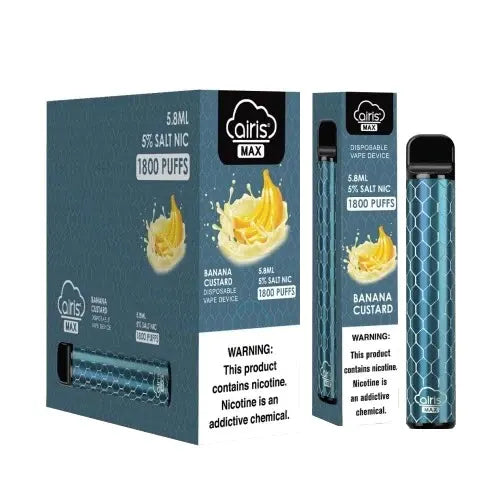 Banana Custard flavor Airis MAX Disposable Vape Device 1600 puffs | EveryThing Vapes