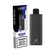 Black Ice Flavored HQD Cuvie Slick Disposable Vape Device 6000 Puffs - 1 Piece | everythingvapes.com