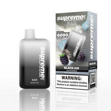 Black Ice Flavored Supreme BAR Disposable Vape Device 6000 Puffs 6PK | everythingvapes.com