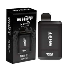 Black Ice Flavored Whiff El Patron Disposable Vape Device by Scott Storch 7000 Puffs