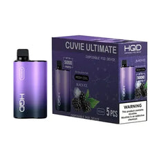 Black Freeze flavored HQD Cuvie ULTIMATE Disposable Vape Device 5000 Puffs