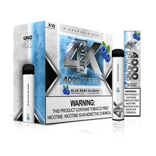 Blue Razz Slushie flavor Uno 4K Tobacco Free Disposable Vape Device 1pc