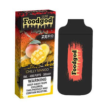 Chilly Mango Flavored Foodgod Luxe ZERO 0% Disposable Vape Device 2400 puffs