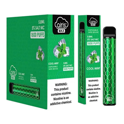 Cool Mint flavor Airis MAX Disposable Vape Device 1600 puffs | EveryThing Vapes
