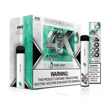 Cool Mint flavor Uno 4K Tobacco Free Disposable Vape Device 1pc
