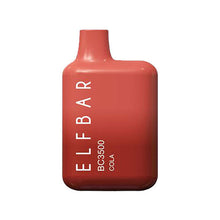 Cola Flavored EB Design (formerly Elf Bar) BC3500 Disposable Vape Device giving 3500 Puffs