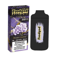 Frozen Grapes Flavored Foodgod Luxe ZERO 0% Disposable Vape Device 2400 puffs