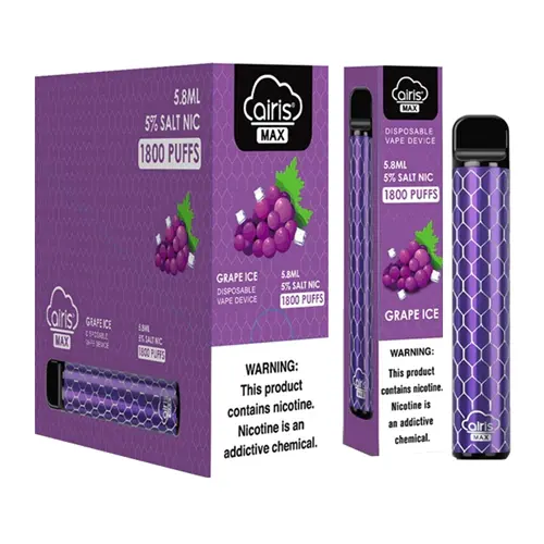 Grape Ice flavor Airis MAX Disposable Vape Device 1600 puffs | EveryThing Vapes