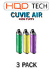 HQD Cuvie AIR Disposable Vape Device 3PK, 12ml of e-liquid, 1600mAh battery capacity, lasting more than 4000 puffs | EveryThing Vapes
