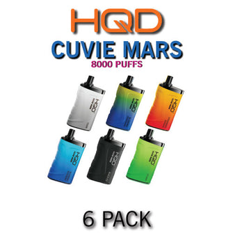 HQD Cuvie MARS Disposable Vape Device 8000 Puffs - 6PK