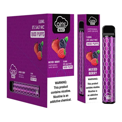 Mixed Berry flavor Airis MAX Disposable Vape Device 1600 puffs | EveryThing Vapes