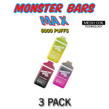 Monster Bars MAX Disposable Vape Device by Jam Monster - 3PK