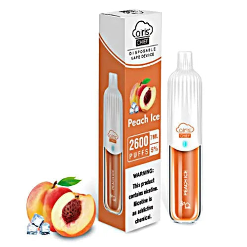 Peach Ice flavored Airis Chief Disposable Vape Device | EveryThing Vapes