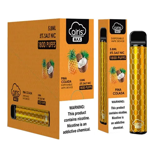 Pina Colada flavor Airis MAX Disposable Vape Device 1600 puffs | EveryThing Vapes