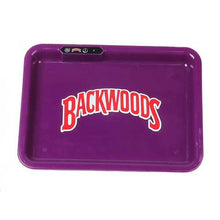 Purple Backwoods Rolling Tray Led Usb Charging Luminous Plate Smoking Accessories - EveryThing Vapes