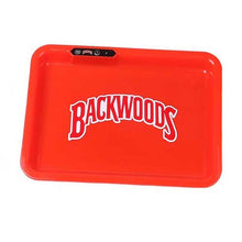 Red Backwoods Rolling Tray Led Usb Charging Luminous Plate Smoking Accessories - EveryThing Vapes