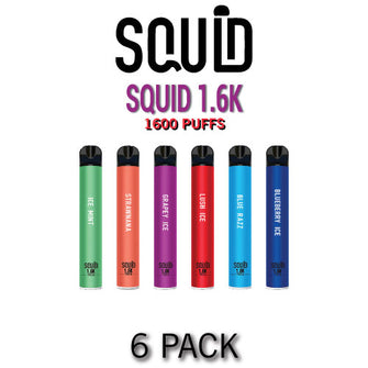 Squid 1.6K Disposable Vape Device | 1600 Puffs - 6Pk
