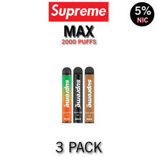 Supreme MAX Disposable Vape Device | 2000 Puffs - 3PK