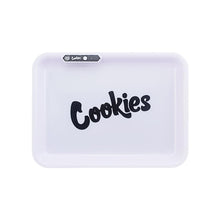 White Cookies Rolling Tray Led Usb Charging Luminous Plate Smoking Accessories - EveryThing Vapes