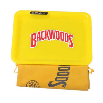 Yellow Backwoods Rolling Tray Led Usb Charging Luminous Plate Smoking Accessories - EveryThing Vapes